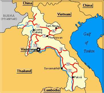  Map of Laos 