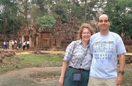 Karen and Marc, on the east side of Banteay Srei 